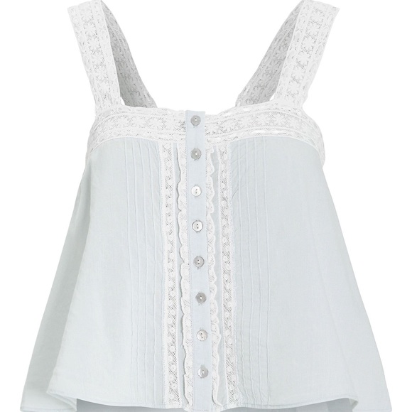 LoveShackFancy Daisy Top and Ruffle Mini Skirt - Picture 3 of 6